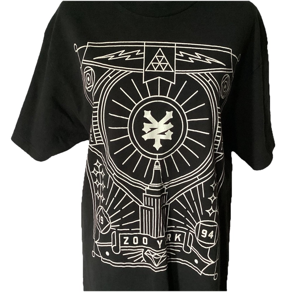 Zoo York NYC TShirt Men LRG Black Short Sleeve Graphic City EastY2K Street Skate